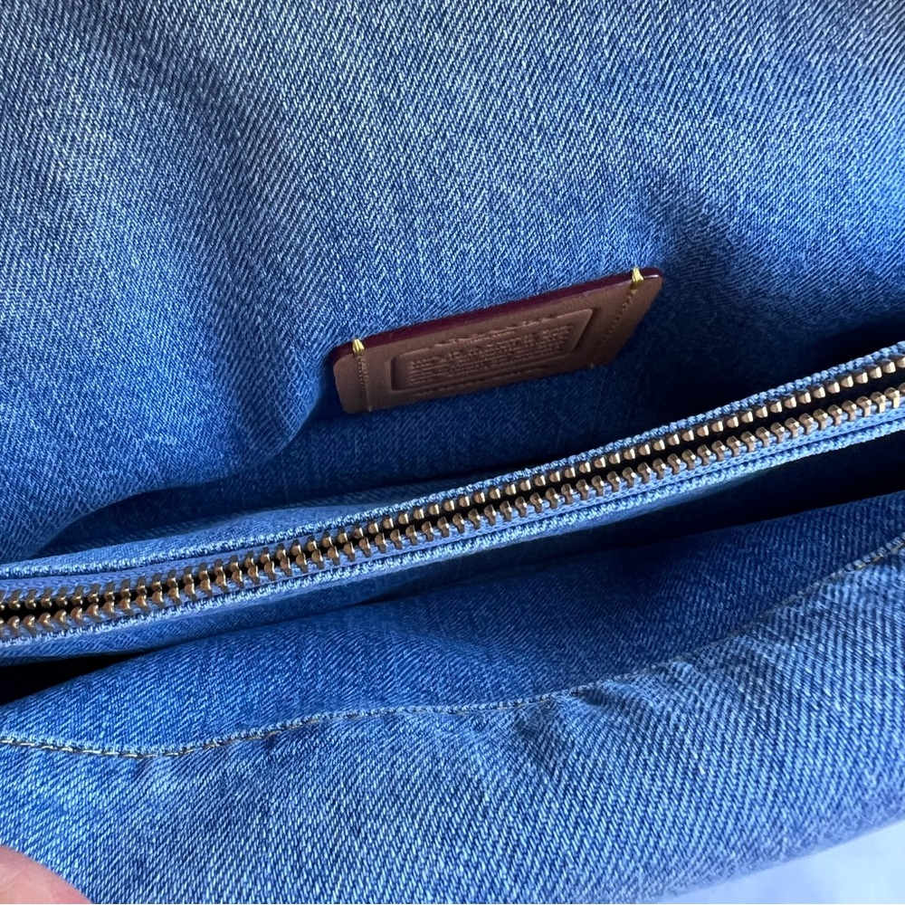Coach Denim Quilted 26 Shoulder Bag - Picture 9 of 14